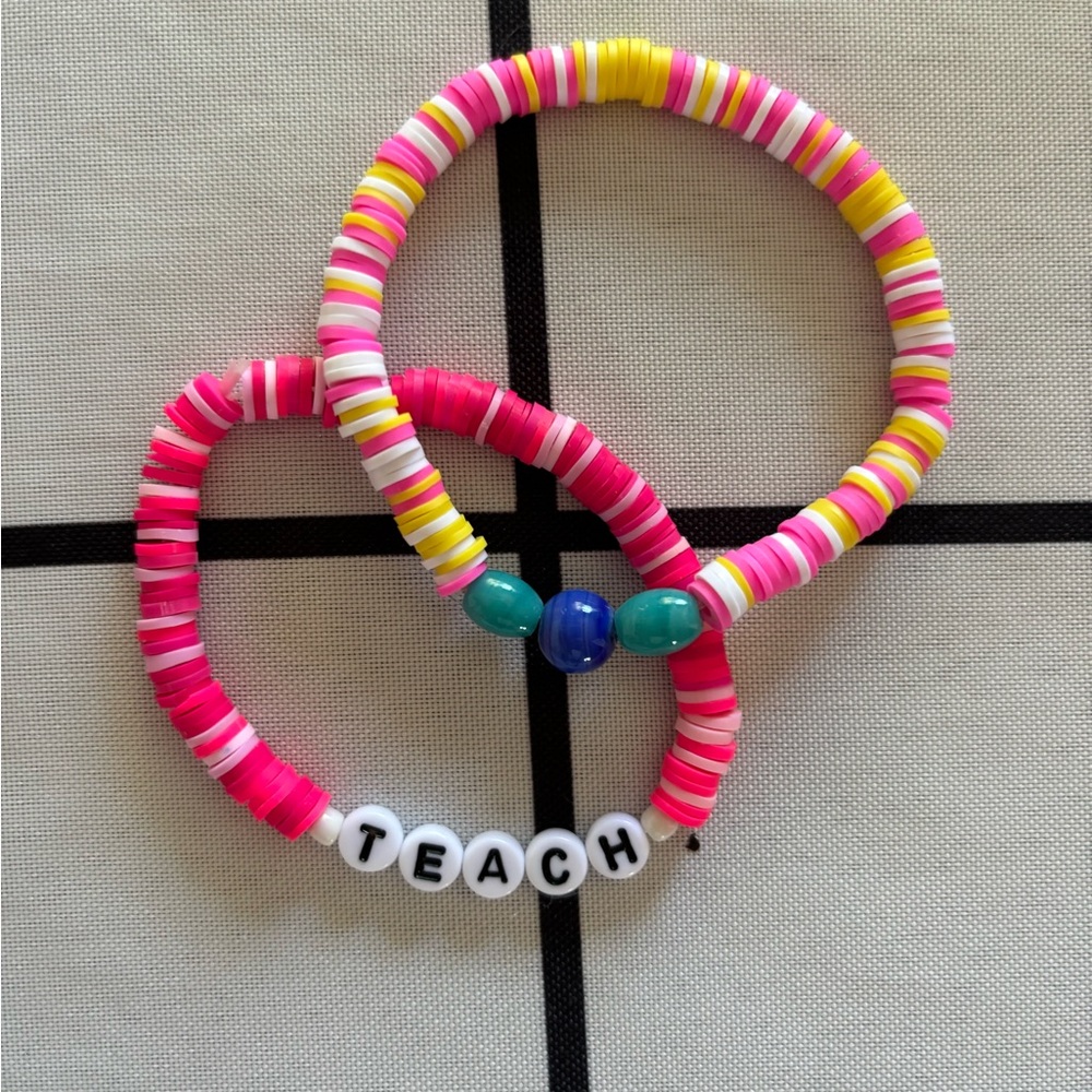 Colorful Beaded Teacher Bracelets